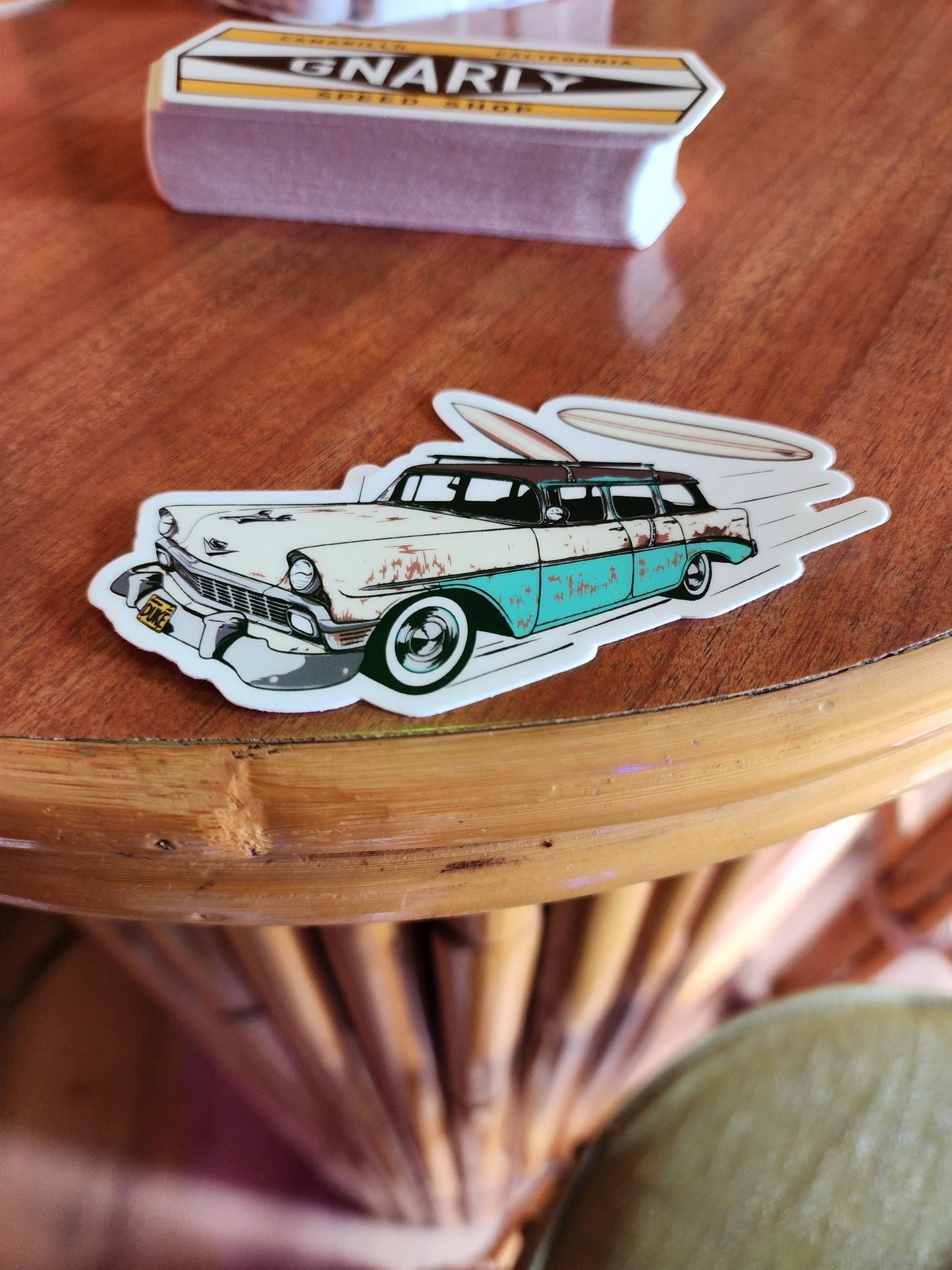 Gnarly Speed Shop SURF Stickers