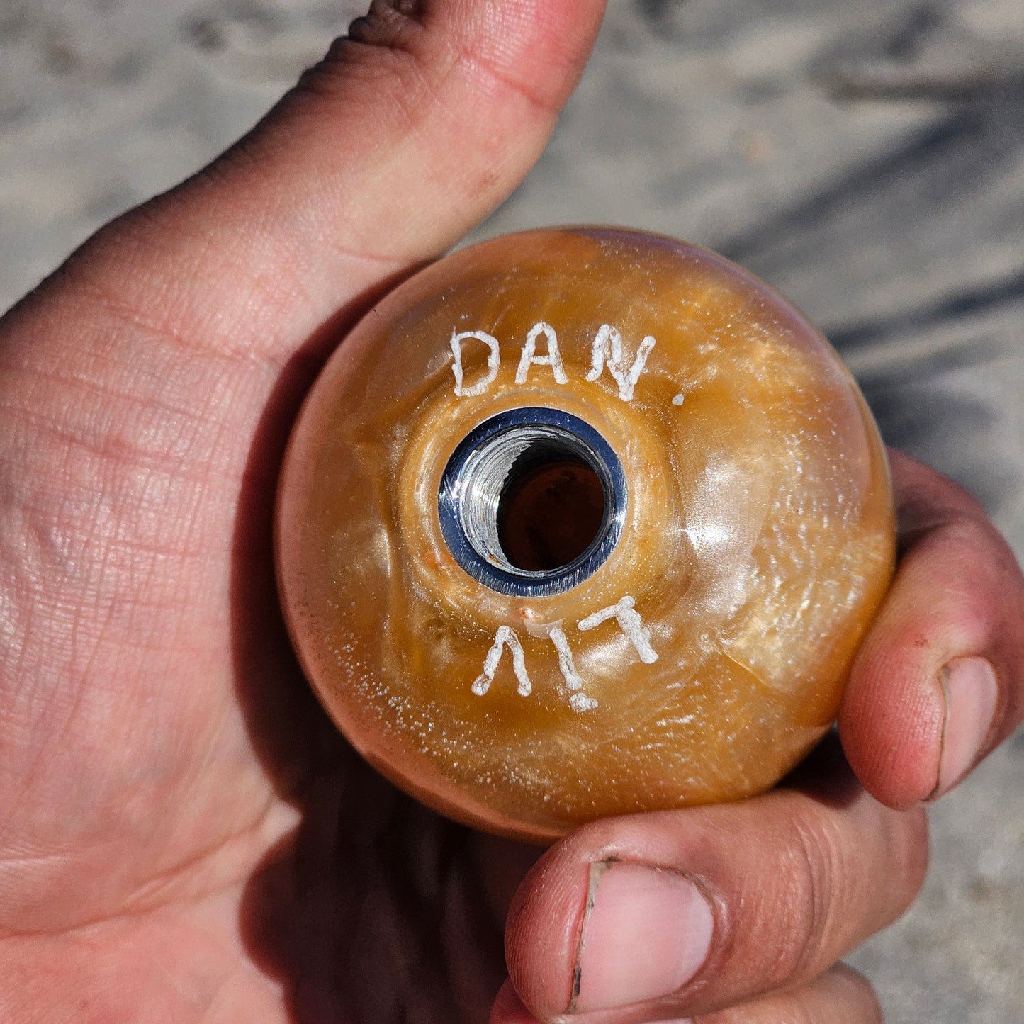 1/1 Blue Orange Metallic Shifter Ball