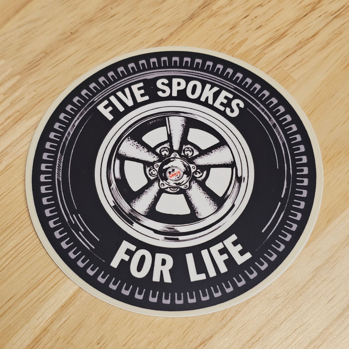Five Spokes For Life Sticker