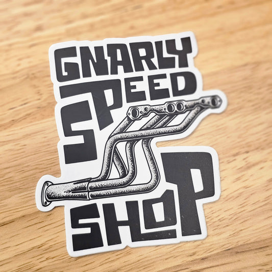 Gnarly Speed Shop Header Sticker