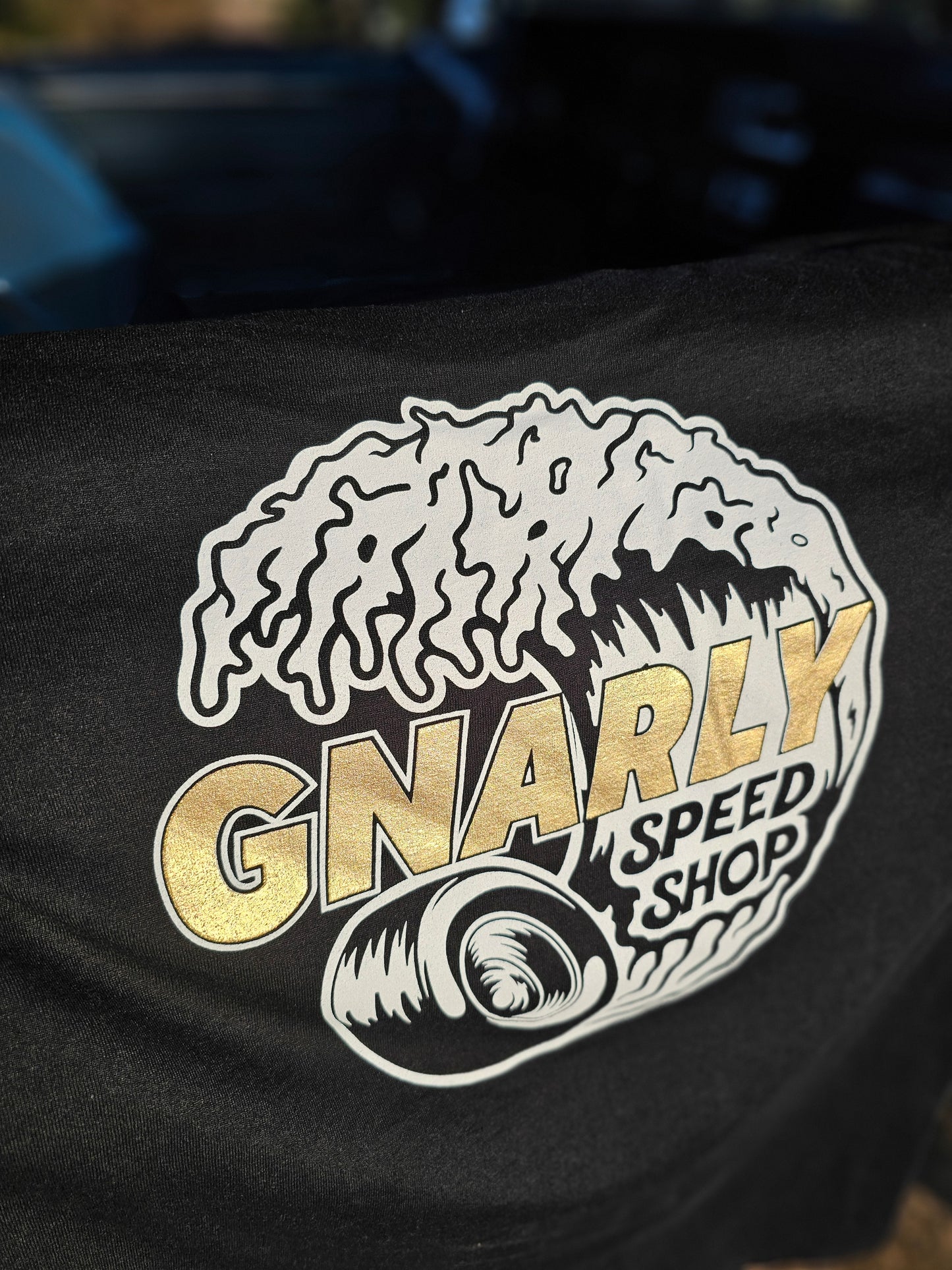 Black Gnarly Speed Shop Logo T-Shirt