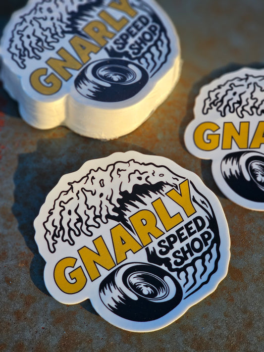 Gnarly Speed Shop Logo Sticker
