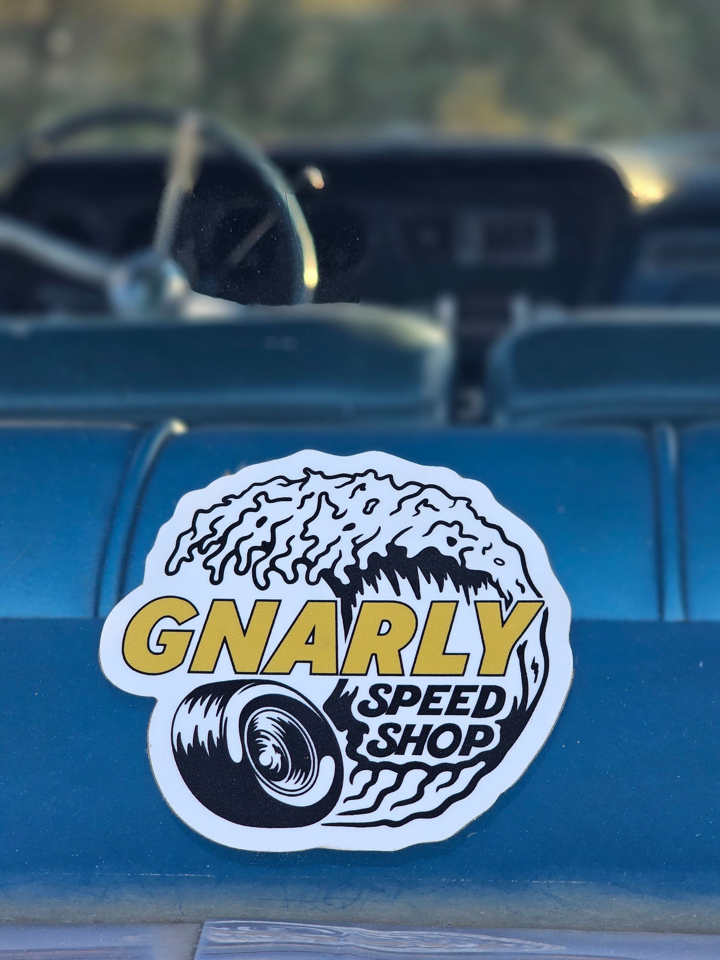 Gnarly Speed Shop Logo Sticker