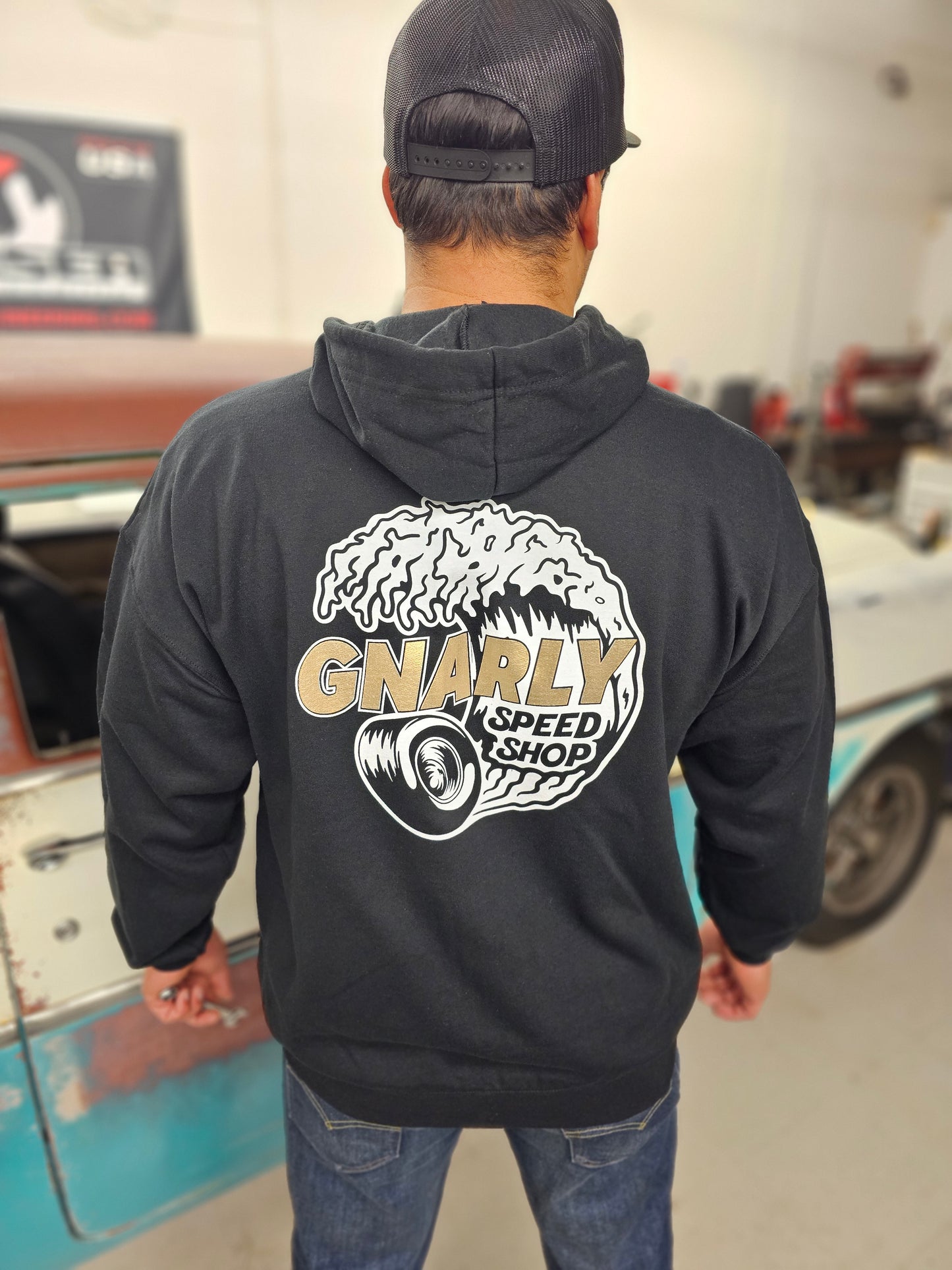 Gnarly Speed Shop Logo Zip Up Hoodie