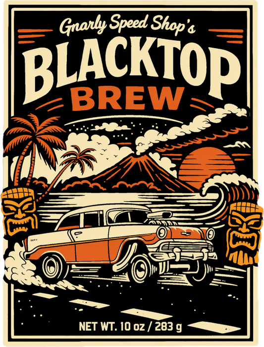 Blacktop Brew - Premium Dark Roasted Coffee (Whole Bean 10z)