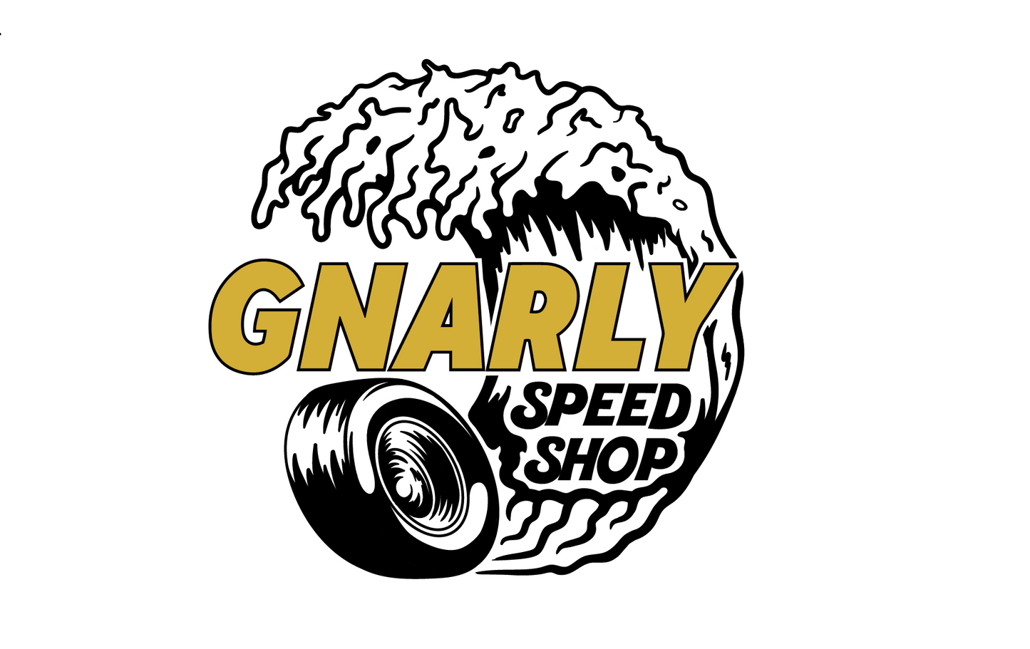 Gnarly Speed Shop Logo Sticker