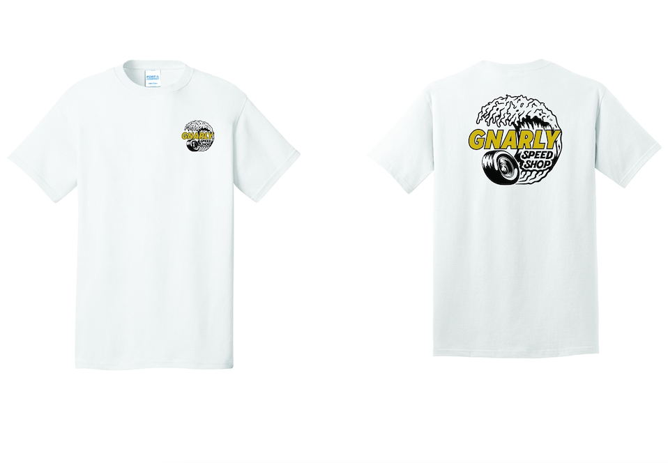 White Gnarly Speed Shop Logo T-Shirt