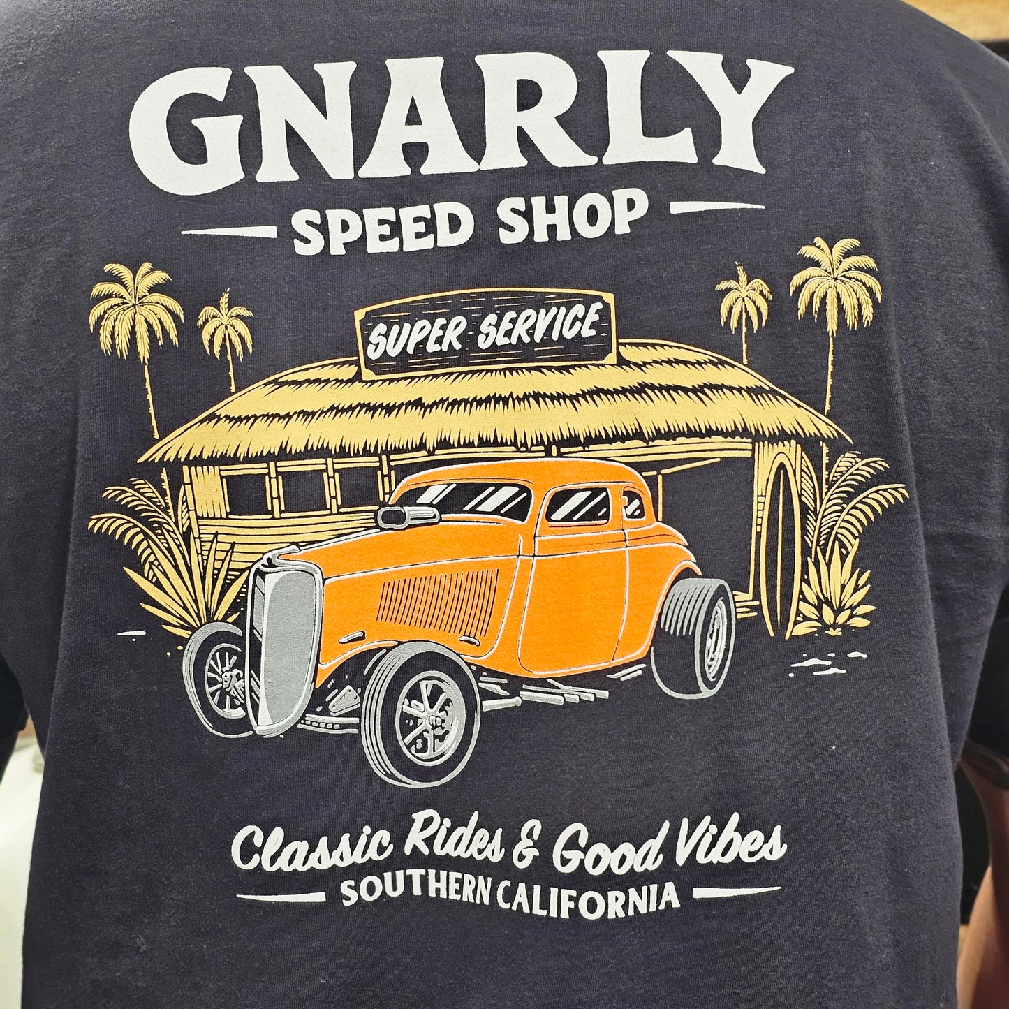 Gnarly Beach Shack T-Shirt (Black)