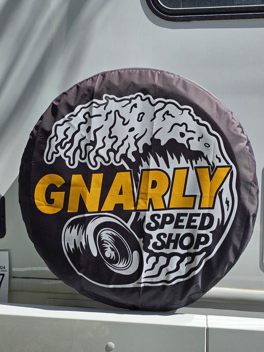 Gnarly Speed Shop Logo Tire Cover