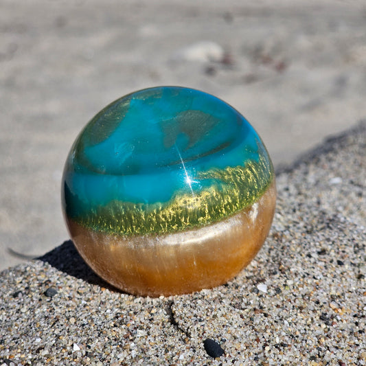 1/1 Blue Orange Metallic Shifter Ball