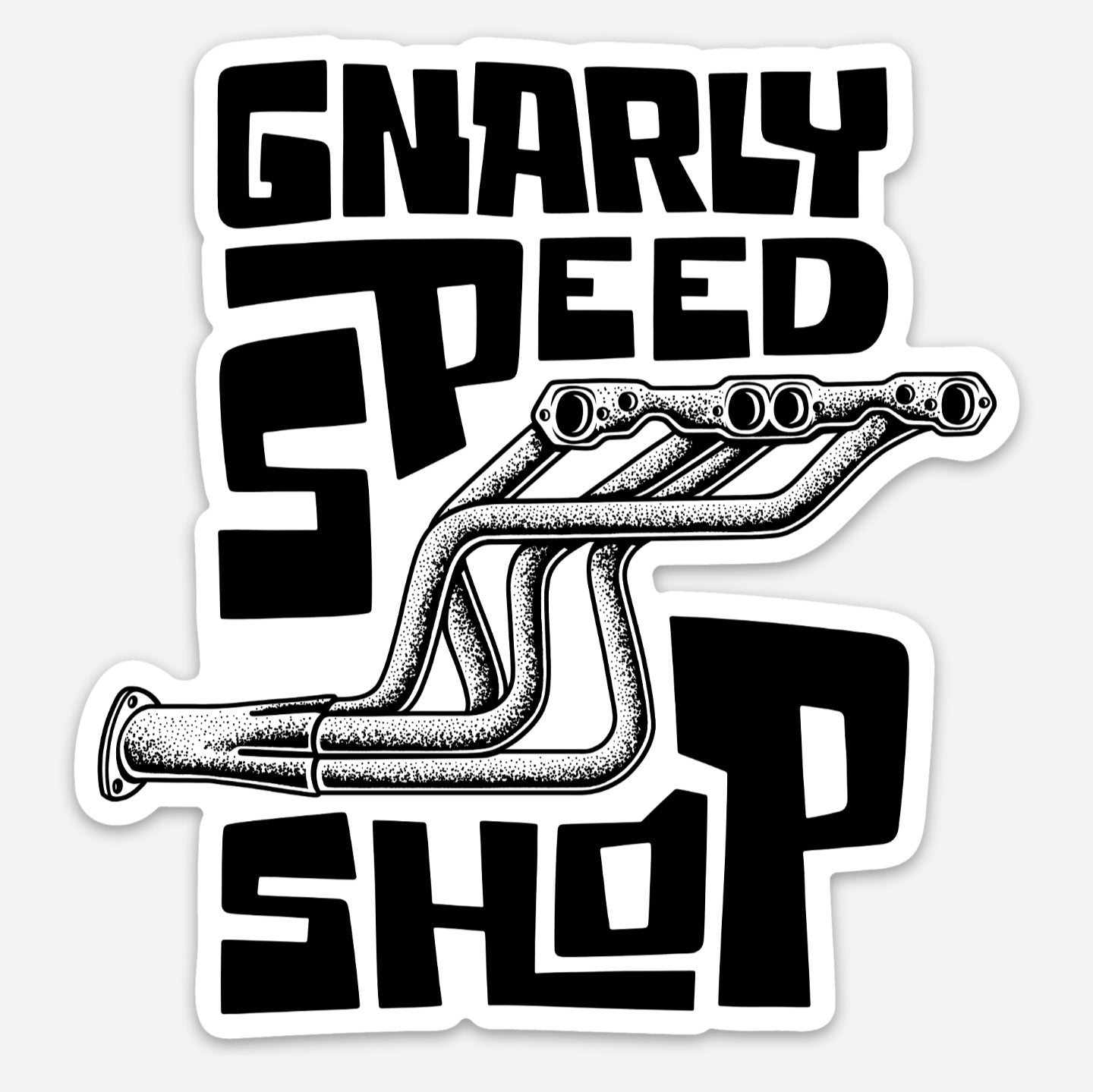 Gnarly Speed Shop Header Sticker