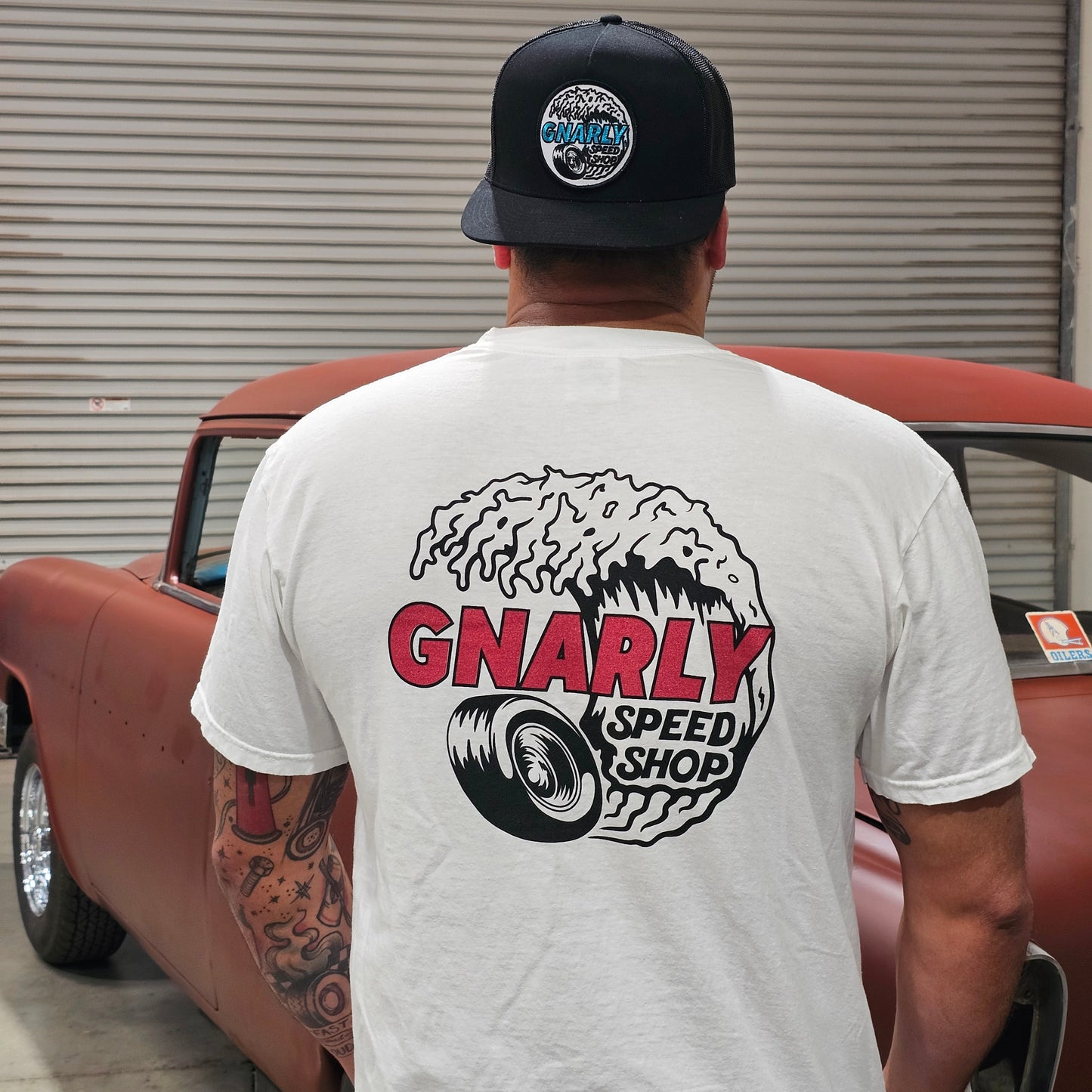 Gnarly Speed Shop Red Glitter T-Shirt