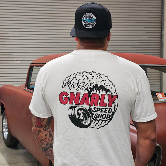 Gnarly Speed Shop Red Glitter T-Shirt