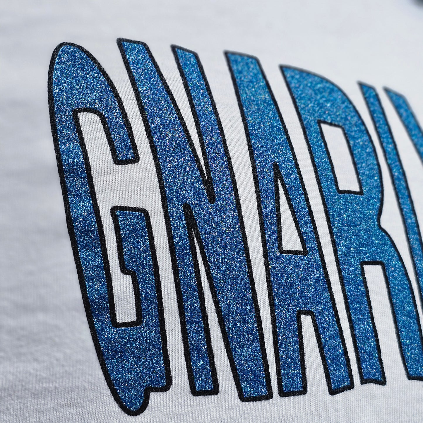 Totally Gnarly Blue Glitter Logo Shirt