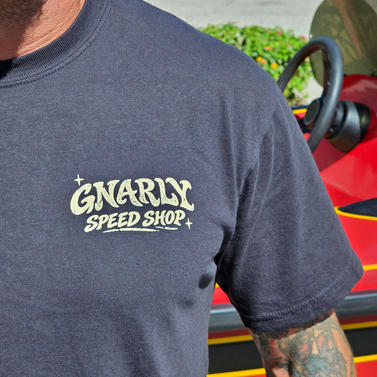 Gnarly Speed Shop Surfing Racer T-Shirt