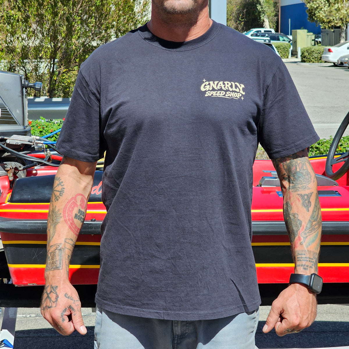 Gnarly Speed Shop Surfing Racer T-Shirt