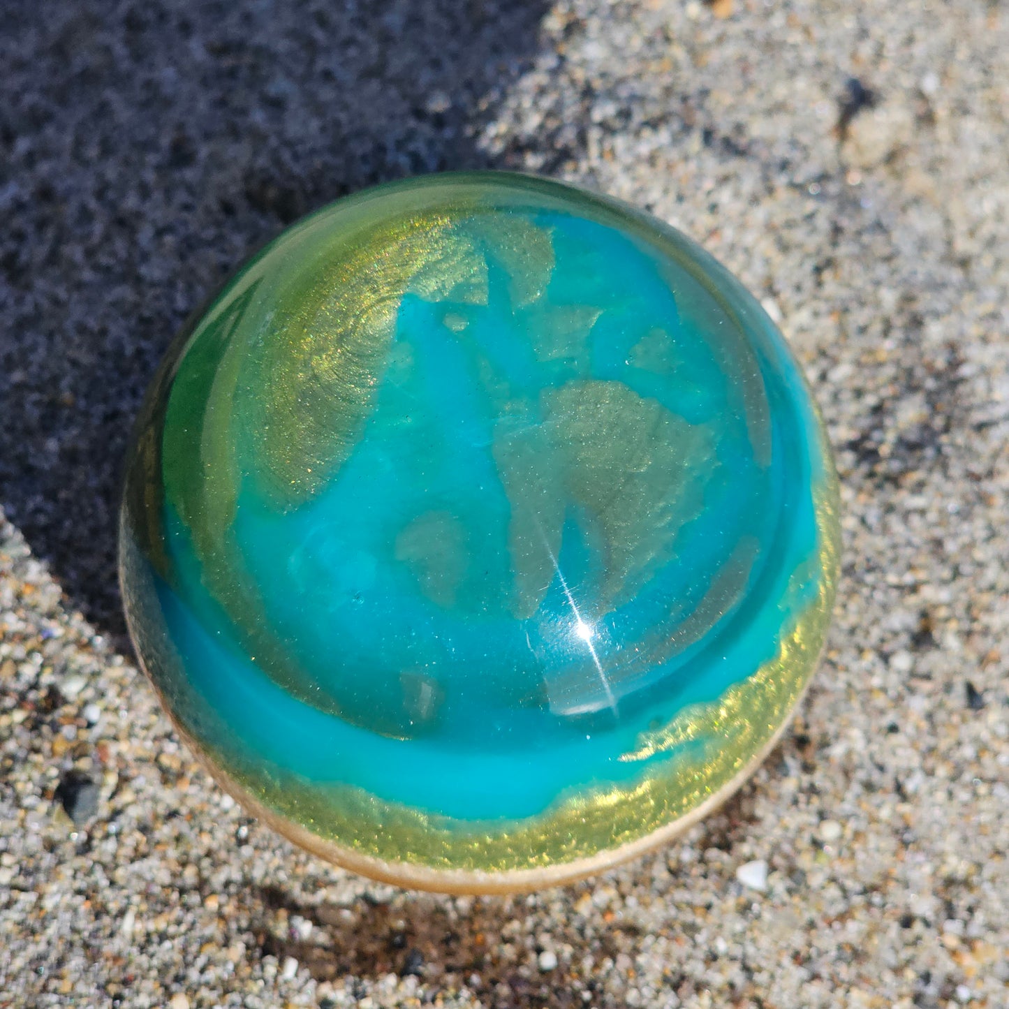 1/1 Blue Orange Metallic Shifter Ball