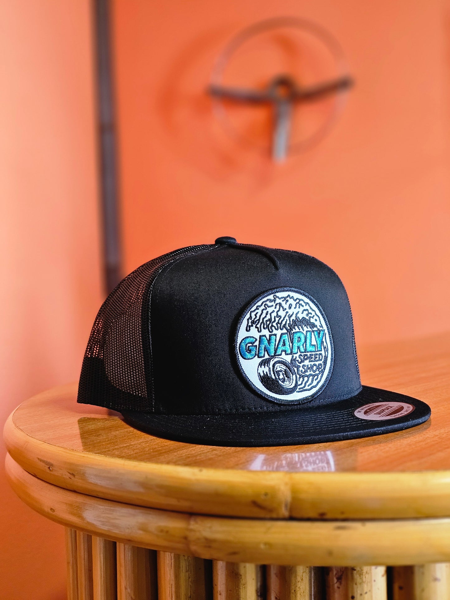 Gnarly Speed Shop Blue Glitter Logo Hat