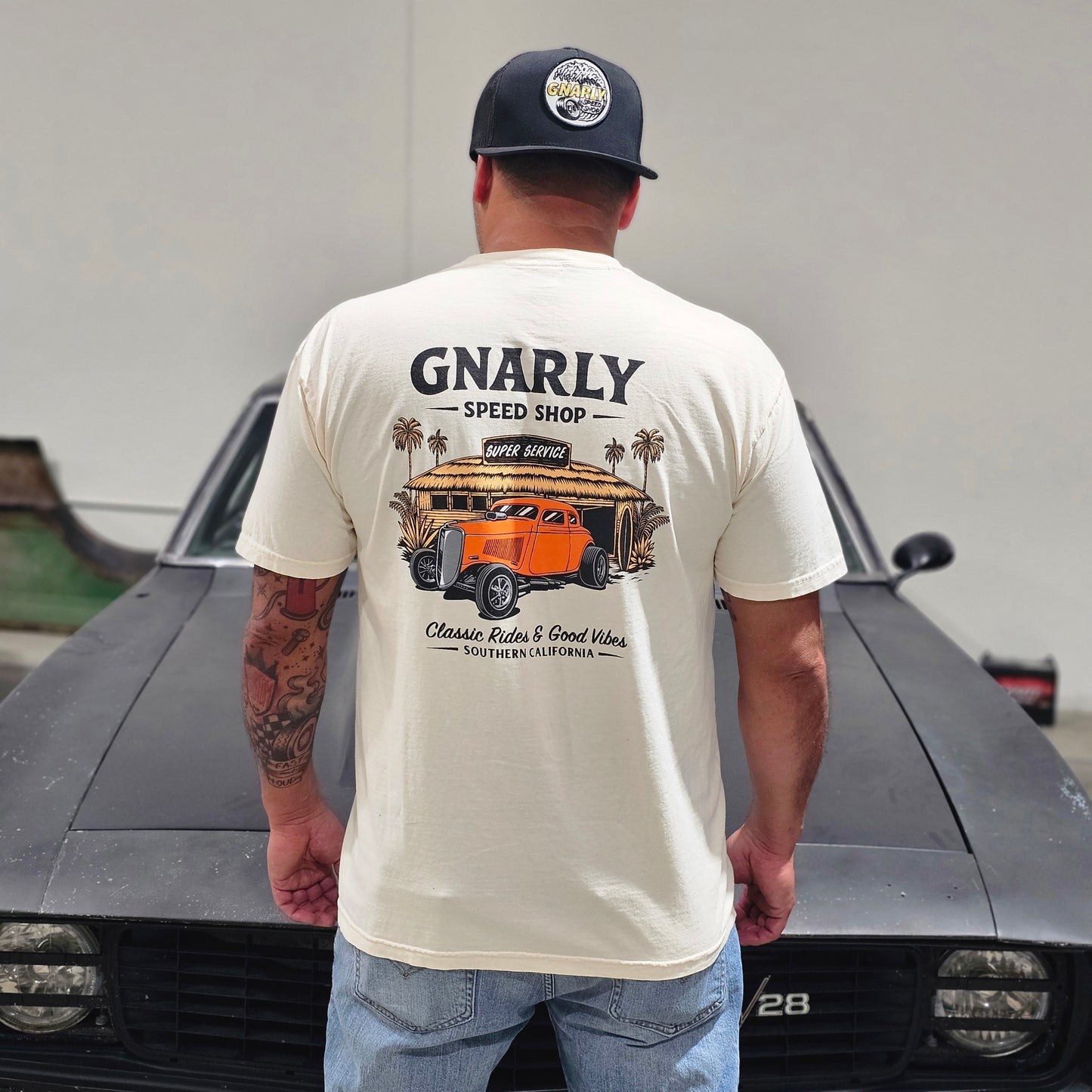 Gnarly Beach Shack T-Shirt (Cream)